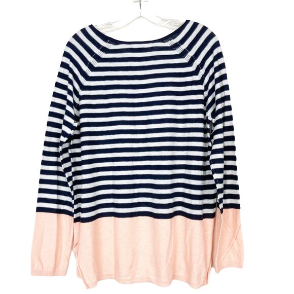 Vince Striped Color Block Long Sleeve Shirt Sz M - Picture 3 of 4